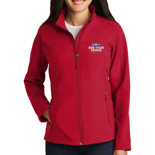 Ladies Classic Soft Shell Jacket, Red Thumbnail