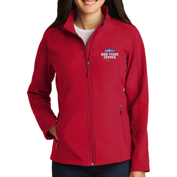 Ladies Classic Soft Shell Jacket, Red Thumbnail